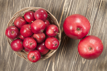 Red apples in a basket