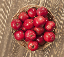 Red apples in a basket