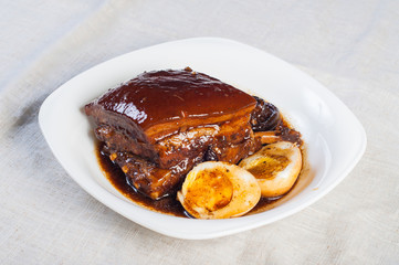 braised pork in a sweet soy sauce