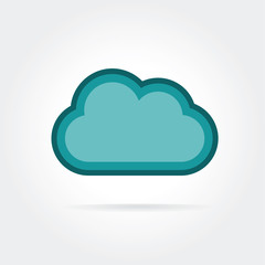 Abstract colored vector symbol isolated on white