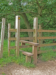 Stile in Dovedale, Derbyshire.