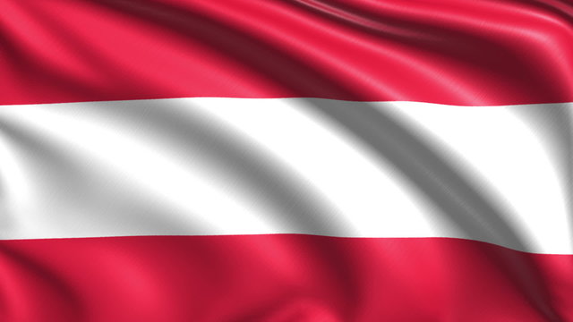 flag of Austria with fabric structure; looping