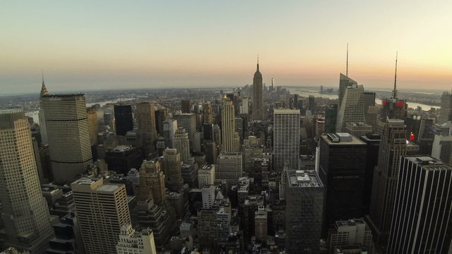 New York Skyline Time Lapse from Day to Night