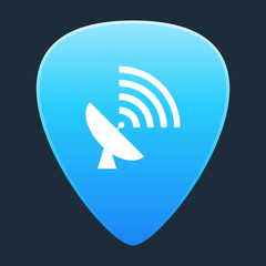 Guitar pick with an antenna