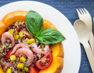 pumpkin stuffed with quinoa