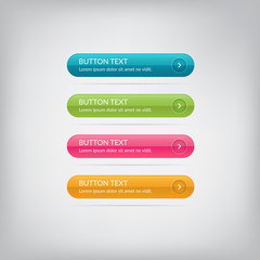 Fototapeta premium Glossy Pill Style Web Button Set