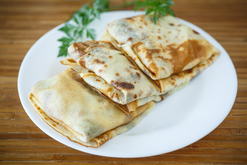 Pancakes with meat