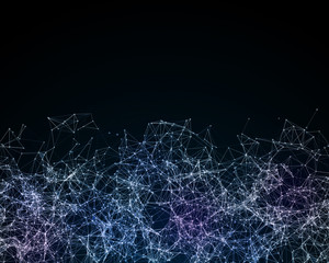 Digital background with cybernetic particles