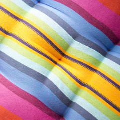 Mexican colorful striped texture cushion squared