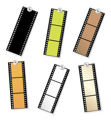 Blank grained film strips
