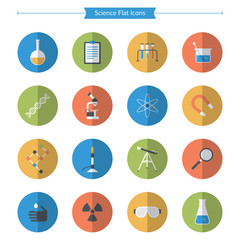 Flat Science Icons