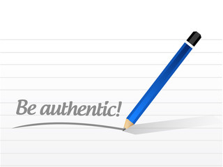 be authentic message sign illustration design