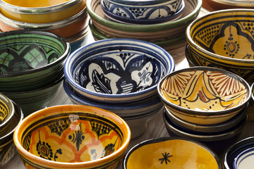 Moroccan ceramic bowls on the market