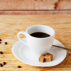 small cup of strong coffee