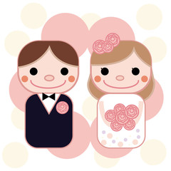 結婚式のイラスト　かわいい背景