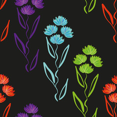 Seamless Repeating Pattern with Flowers