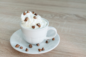 coffee and whipped cream