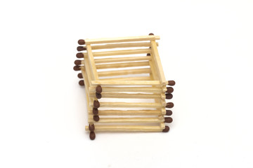 match on the white background