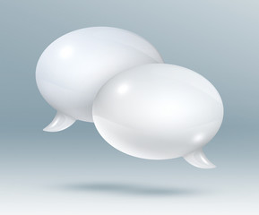 White speech bubbles