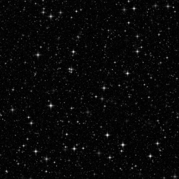 Black space with many stars. Seamless pattern, texture, backgrou