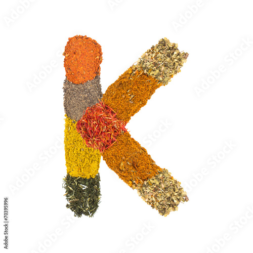 "Alphabet made of spices Letter" Stock photo and royaltyfree images
