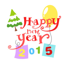 happy new year typography vector