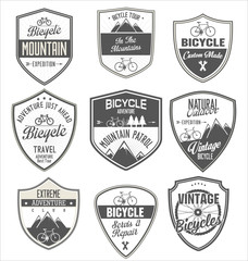 Bicycle retro vintage badge collection