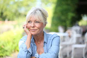 Portrait of smiling senior woman