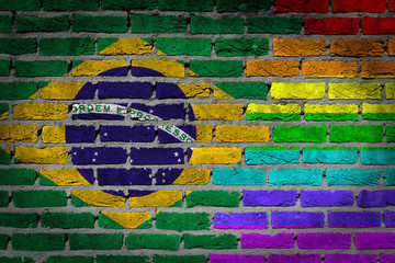 Dark brick wall - LGBT rights - Brazil