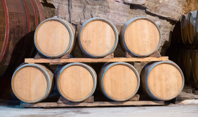  barrels at contemporary winemaker factory