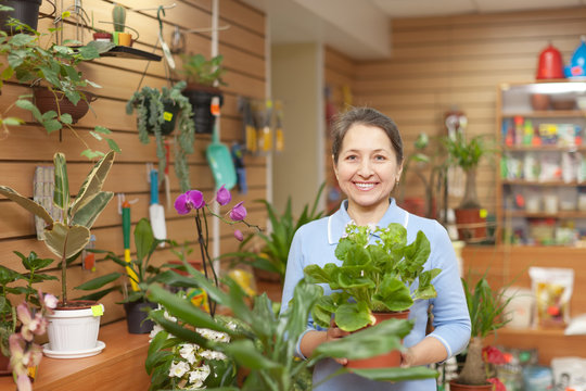  woman in floral store