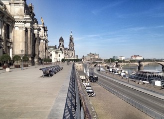 Obraz premium Brühlsche Terrasse in Dresden