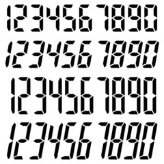 Set Of Electronic Digits
