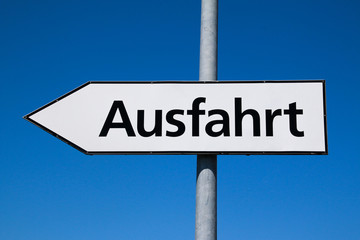 Obraz premium Ausfahrtschild