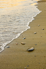 Fototapeta na wymiar Rock on the beach