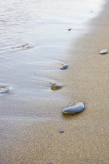 Fototapeta na wymiar Rock on the beach