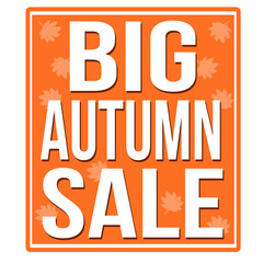 Big autumn sale orange sign