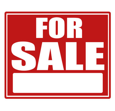 Sale red sign with copy space