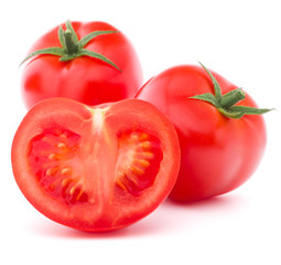 Tomato vegetable isolated on white background cutout