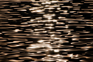 seamless texture warm color shining sunset water surface