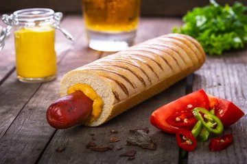 Foto op Plexiglas French hot dog grill © koss13