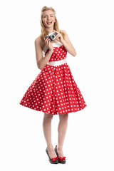 Frau mit Fotoapparat