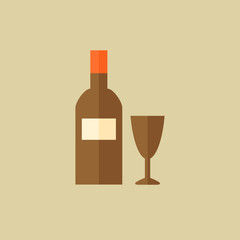Wine. Drink Flat Icon
