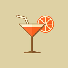 Cocktail. Drink Flat Icon