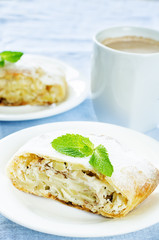 Apple strudel with cream cheese