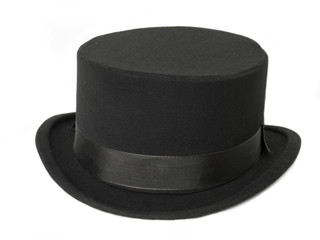 black dressage cylinder isolated at white