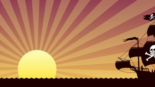 Pirate Ship Sailing