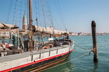 Venice -  Sailboat and Canal Grande.