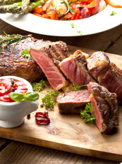 saftiges steak fleisch