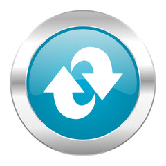 rotation internet blue icon